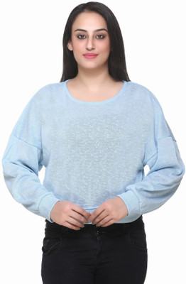 Kepa Casual Solid Women Light Blue Top