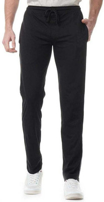 French Kleider Printed Men Black Track Pants