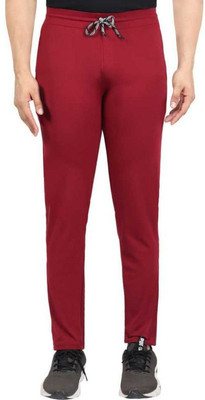 Le Maroco Solid Men Red Track Pants