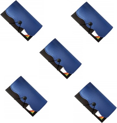 JSMSH Cheque Book Holder Case,12 Pocket Multi Passbook Holder/Bill Organizer(Blue, Black)