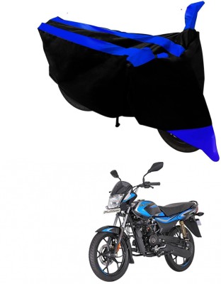 APNEK Two Wheeler Cover for Bajaj(Platina 110 H-Gear, Black, Blue)