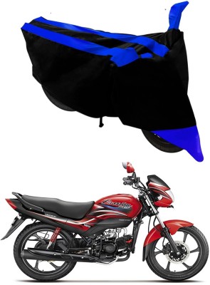 Genipap Two Wheeler Cover for Hero(Passion Pro i3S, Black, Blue)