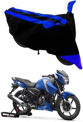 APNEK Two Wheeler Cover for TVS(Apache RTR 160, Black, Blue)