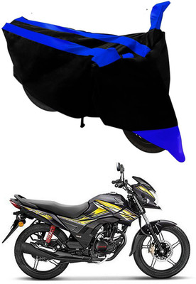 AutoRash Two Wheeler Cover for Honda(CB Shine SP, Black, Blue)