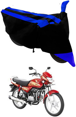 APNEK Two Wheeler Cover for Hero(HF Deluxe, Black, Blue)
