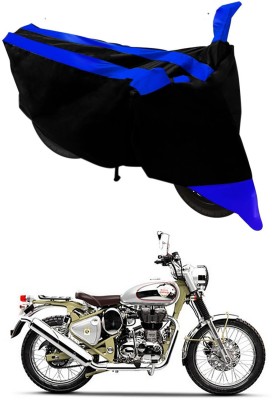 APNEK Two Wheeler Cover for Royal Enfield(Bullet Trials 350, Black, Blue)