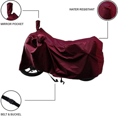 Vellon Two Wheeler Cover for TVS(Apache 150, Maroon)