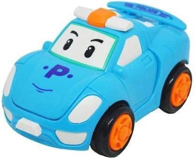 SR Toys Unbreakable Mini Cartoon Transformation Racing Friction Toy Racing Transforming Car to Robot/ Push N Go Toys for Kids (Multicolor)(Multicolor)