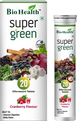 biohealth SUPER GREEN EFFERVESCENT TABLETS(20 x 40 mg)