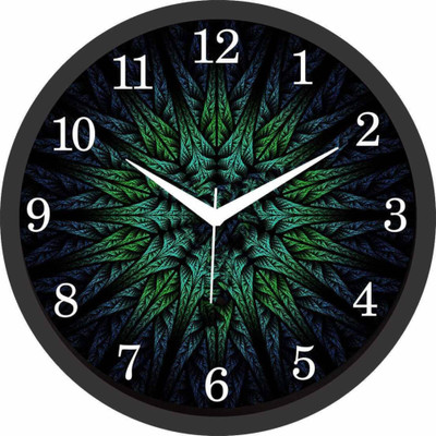 DWC Analog 28 cm X 28 cm Wall Clock(Black, With Glass, Standard)