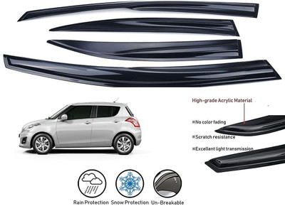 JEET ENTERPRISES For Front, Rear Wind Deflector(Tinted Maruti Swift)