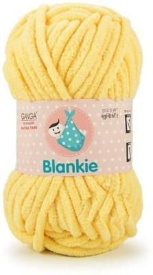 NTGS Ganga Blankie Chenille Yarn Supersoft Knitting Wool Ball, (1 Ball/100 Gram Each) Cream Colour Ball (300 Grams). Suitable for Craft, Babywear, Baby Blankets, Thick mota Thread Shade no -BLK003