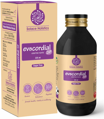 Solace holistics Evocordial SF Uterine Tonic Sugar Free Syrup 225ML Pack Of 1(225 ml)