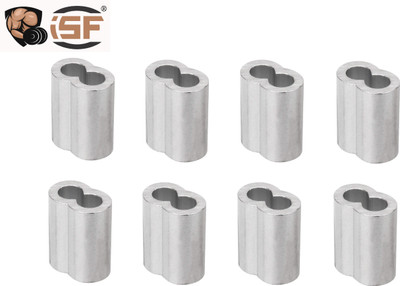 ISF Heavy Duty Stainless Steel Ferrull Gym Wire Rope Locking System (8pcs) Multi-training Bar