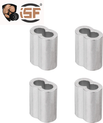 ISF Heavy Duty Stainless Steel Ferrull Gym Wire Locking System (4pcs) Multi-training Bar(Black)