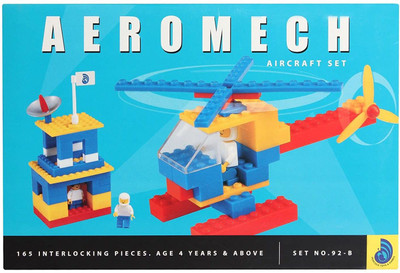 Olympia Games And Toys "Aeromech" Creative Imaginative Interlocking constructive Building Blocks Aircraft Game & Toy Set for Kids Above 4 Years Old Boys and Girls(Multicolor)