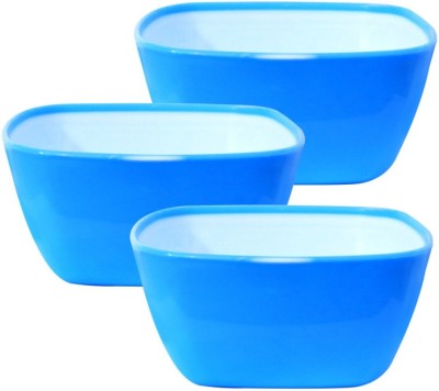 Morvi Plastic Microwave Safe Passion Mixing Bowl Set, 3 pc Bowl 500 ml, Blue Color, Made In India, MRV04979 Plastic Mixing Bowl(Blue, Pack of 3)