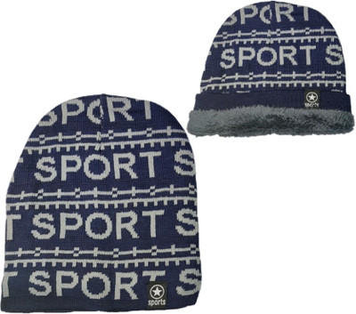 SS Collections Self Design Beanie Cap