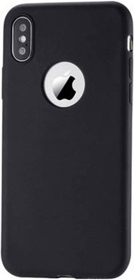 Mozo Mobilecovers Back Cover for Redmi Iphone XS Max, Plain, Case, Cover(Black, Shock Proof, Silicon, Pack of: 1)