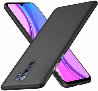 Mobilecovers Back Cover for Redmi 9 prime, Plain, Case, Cover(Black, Shock Proof, Silicon, Pack of: 1)