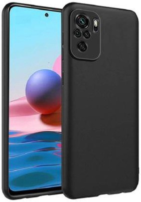 Mobilecovers Back Cover for Redmi Note 10, Plain, Case, Cover(Black, Shock Proof, Silicon, Pack of: 1)