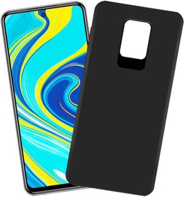 Zuap Back Cover for Redmi Note9 Pro Max, Plain, Case, Cover(Black, Shock Proof, Silicon, Pack of: 1)