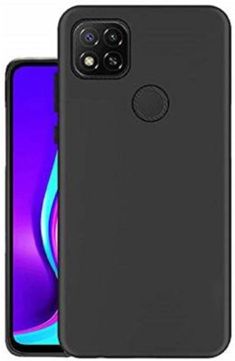 Mobilecovers Back Cover for Redmi 9c, Plain, Case, Cover(Black, Shock Proof, Silicon, Pack of: 1)