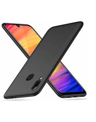 Zuap Back Cover for Redmi Note 7s, Plain, Case, Cover(Black, Shock Proof, Silicon, Pack of: 1)