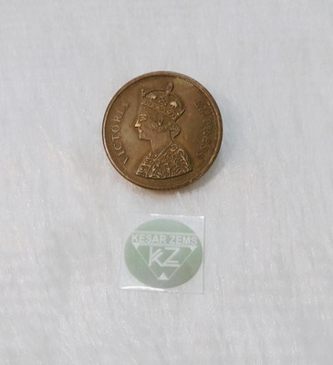 Kesar Zems VICTORIA COIN-One Rupee Coin For Puja.(3.2 x 3.2 x 0.2 Cm, White) Ancient, Medieval Coin Collection(1 Coins)