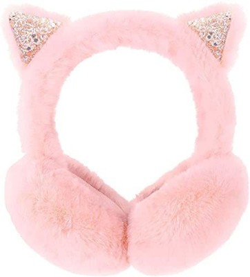 HANDCUFFS Ear Muff Winter Cute Cat Kitten Ear Warmer Earmuffs Faux Fur Plush Ear Cover For Girls Women Ear Muff(Pack of 1)