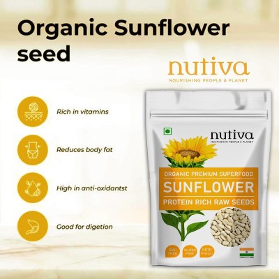 Nutiva Certified Raw Sunflower Seeds Healthy Super-Food (150g) Seed(150 g)