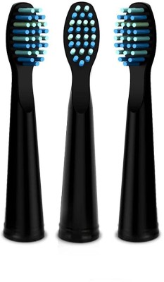 ORACURA Sonic Electric Toothbrush Heads For SB100 and SB200 (Black) | Pack of 3 Electric Toothbrush(Black)
