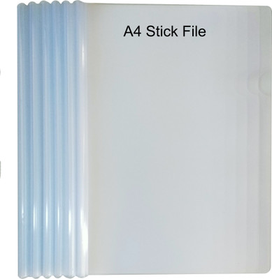 SHINING ZON Plastic Stick File For Documents Certificates(Set Of 20, Transparent)