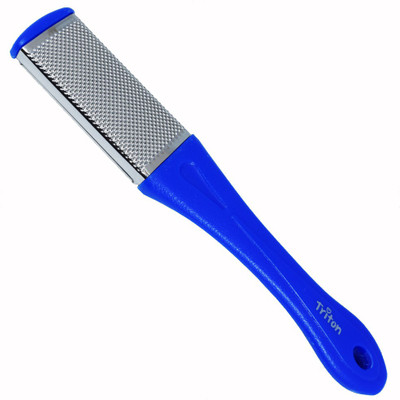 TRITON Dual Sided Foot Scraper / Filer for Hard n Dead Skin Callus Remover / Pedicure Foot Scrubber for Men and Women, Blue Color