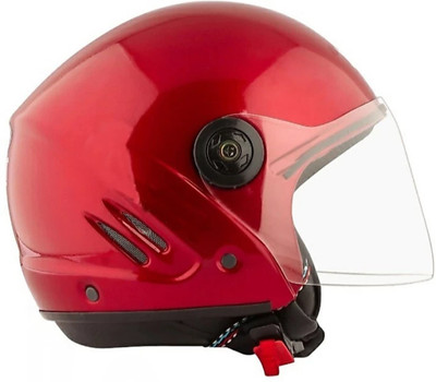 Racing-1 Sports Track Unbreakable Unisex Multi Features ISI Helmet Motorbike Helmet(Red)