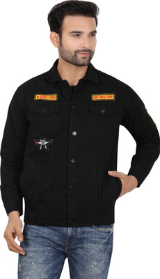 SKENJEL Full Sleeve Solid Men Denim Jacket