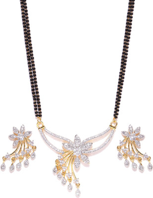 Krishna Creation Alloy Gold-plated Silver Jewellery Set(Pack of 1)