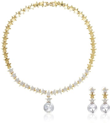 Estele Alloy Gold-plated Gold, Silver Jewellery Set(Pack of 1)