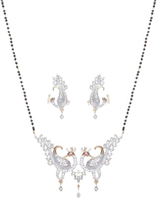 Krishna Creation Alloy Gold-plated Silver Jewellery Set(Pack of 1)