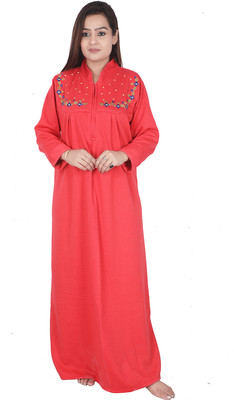 Glossia Women Nighty(Red)