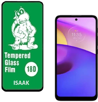 ISAAK Edge To Edge Tempered Glass for Motorola E40, Moto E40 Edge to Edge, Full Glue, 11D Tempered Glass(Pack of 1)