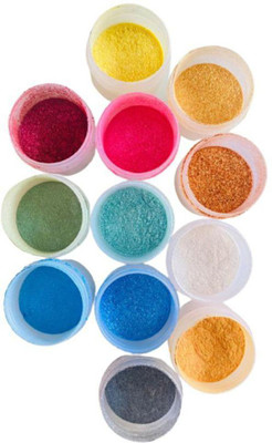 Mahir Glitter Color Shining Shimmer Powder 12 Pcs(Multicolor)