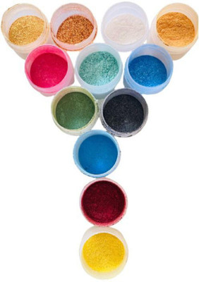 Mahir Glitter 12 Multicoloured Sparkle Powder Glitter Dust(Multicolor)