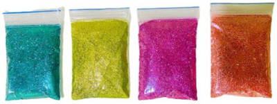 Mahir Glitter Colorful Shining Glitter Powder 4 pcs(Multicolor)