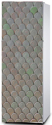 nirmal décor 60 cm decorative abstract 3d circuler design wallpaper poster extra large fridge sticker ( covering area 60cm X 160cm ) Removable Sticker(Pack of 1)