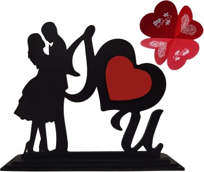 AVTEJRA Love You Best Gift sets for Valentines Day Decorative Showpiece  -  2 cm(Wood, Black)