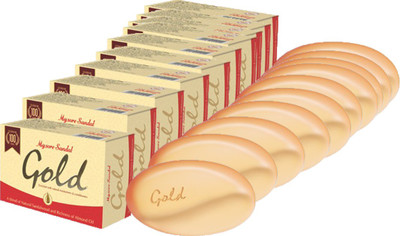 MYSORE SANDAL Gold soap 125gm Each Pack Of 10(10 x 125 g)