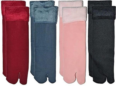 VIPUN Girls Solid Ankle Length(Pack of 4)