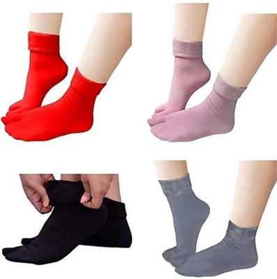 VIPUN Women Self Design Ankle Length(Pack of 4)