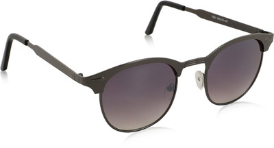 Alchiko Clubmaster, Wayfarer, Round Sunglasses(For Men & Women, Black)